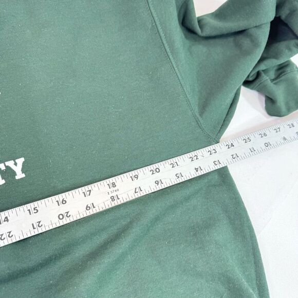 Silly Goose University Sweatshirt Womens Large Green Embroidered Crewneck - Picture 6 of 8